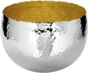 FINK Schale SEFA Silber Gold Dekoschale Hammerschlag Bild 2