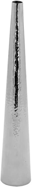 Dekovase FINK CUBA Silber Hammerschlag Edelstahl Tischvase Bild 2