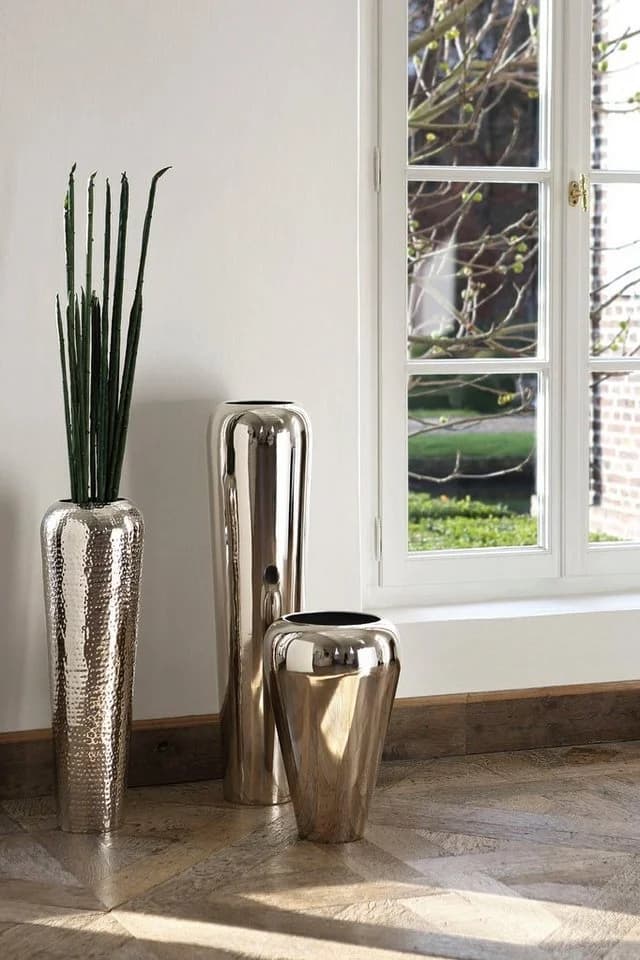 Dekovase FINK TUTZI Silber Vase aus Eisen - Bild 3
