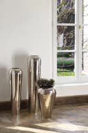Dekovase FINK TUTZI Silber Hammerschlag Eisen Bodenvase Bild 1
