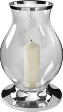 Fink Windlicht BIG Silberfarben Metall vernickelt und Glas Bild 2