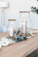 Fink Windlicht BIG Silberfarben Metall vernickelt und Glas Bild 3