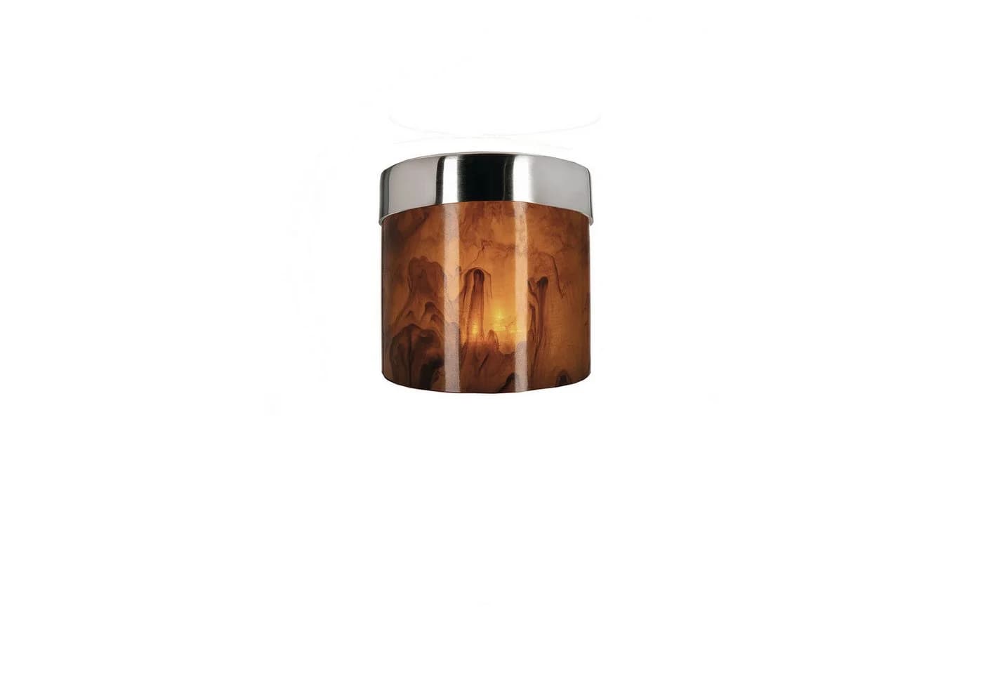 Fink Teelichthalter BOLINA Edelstahl Polyresin amber silber - Bild 3