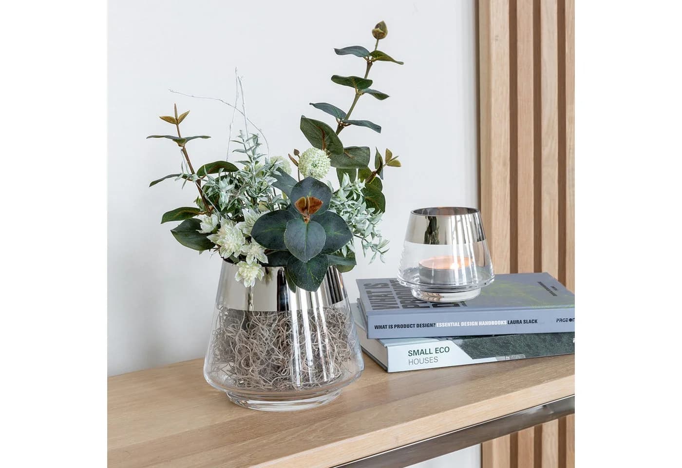 Fink Teelichthalter JONA 2er Set Glas Silber Transparent - Bild 5