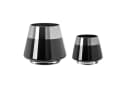 Fink Teelichthalter JONA 2er Set Glas Schwarz/Silber Bild 2
