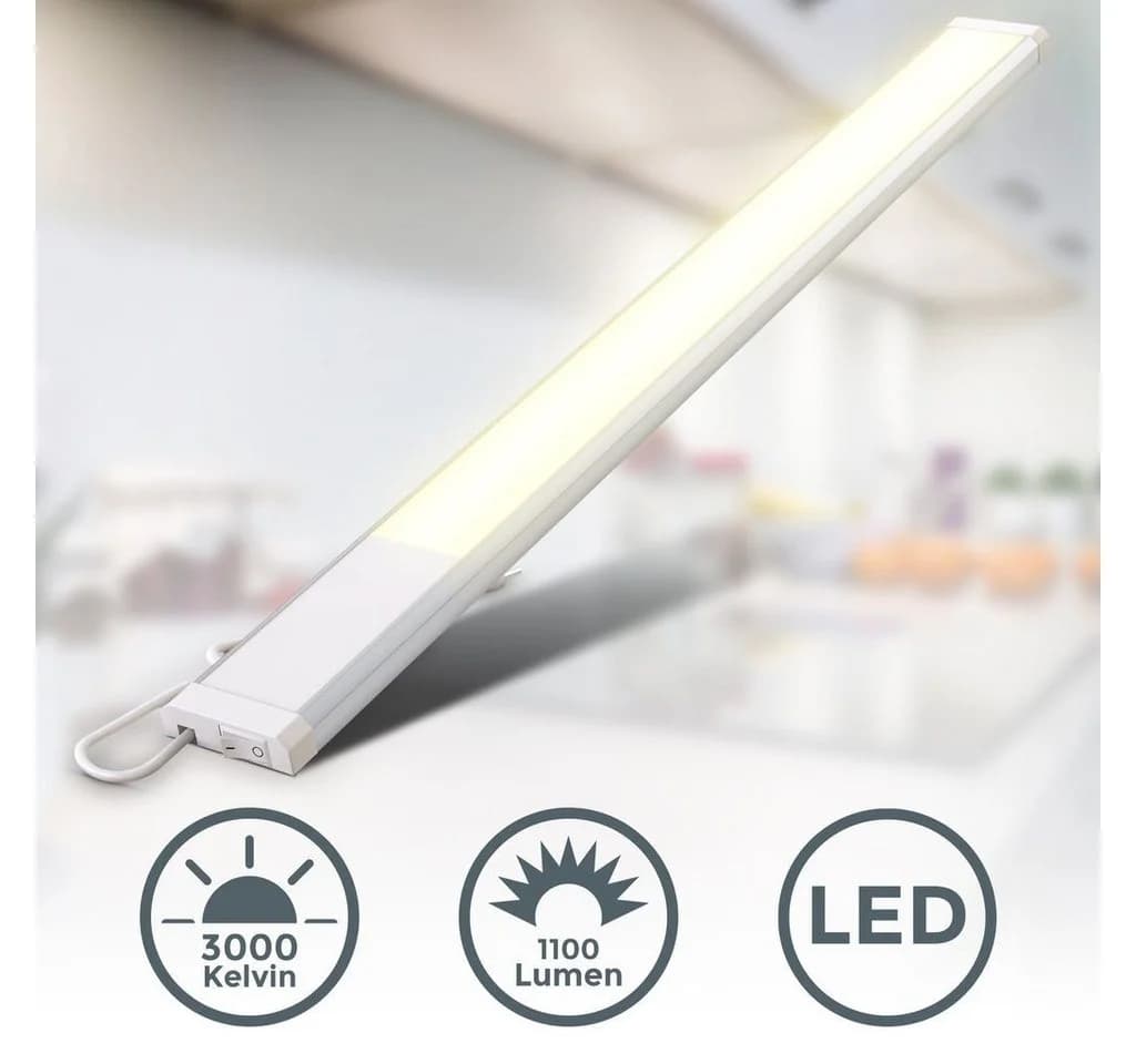 B.K.Licht LED Unterbauleuchte 57,5 cm Küche 230V weiß-silber - Bild 2