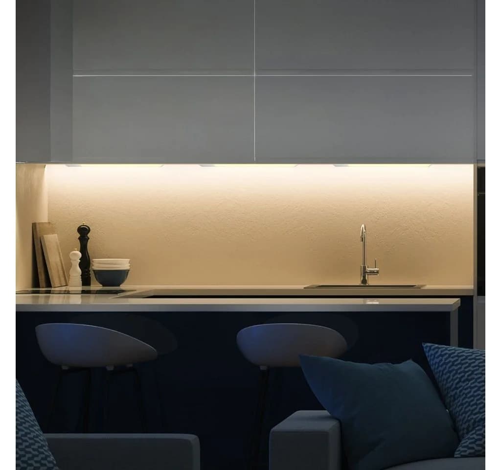 B.K.Licht LED Unterbauleuchte 57,5 cm Küche 230V weiß-silber - Bild 3