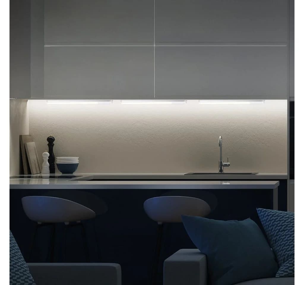 B.K.Licht LED Unterbauleuchte 57,5 cm Küche 230V weiß-silber - Bild 5