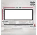 B.K.Licht LED Deckenleuchte Deckenlampe 58x20cm ultra-flach dimmbar 22W schwarz BKL1555 Bild 4