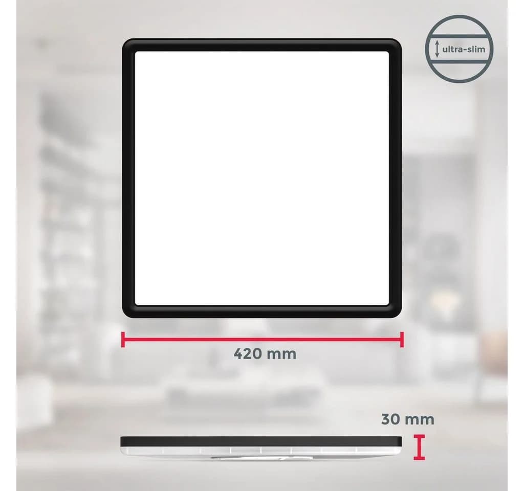 B.K.Licht LED Deckenleuchte RGBW LED Panel dimmbar 42x42cm ultraflach schwarz BKL1552 - Bild 4