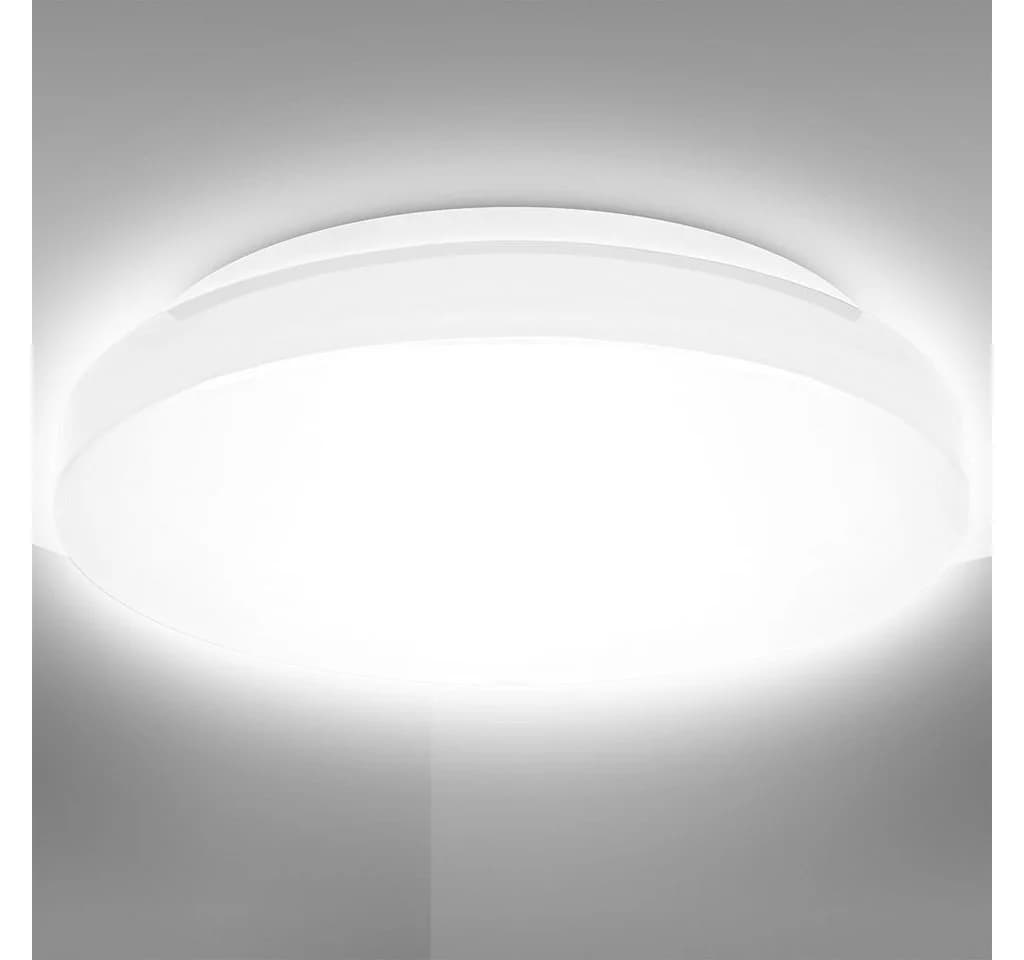 B.K.Licht LED Deckenleuchte Bad Ø22cm Weiß IP44