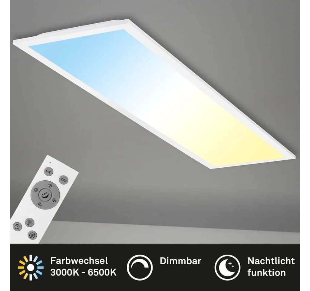 Briloner Leuchten LED Deckenleuchte Weiß Dimmbar CCT Fernbedienung - Bild 2