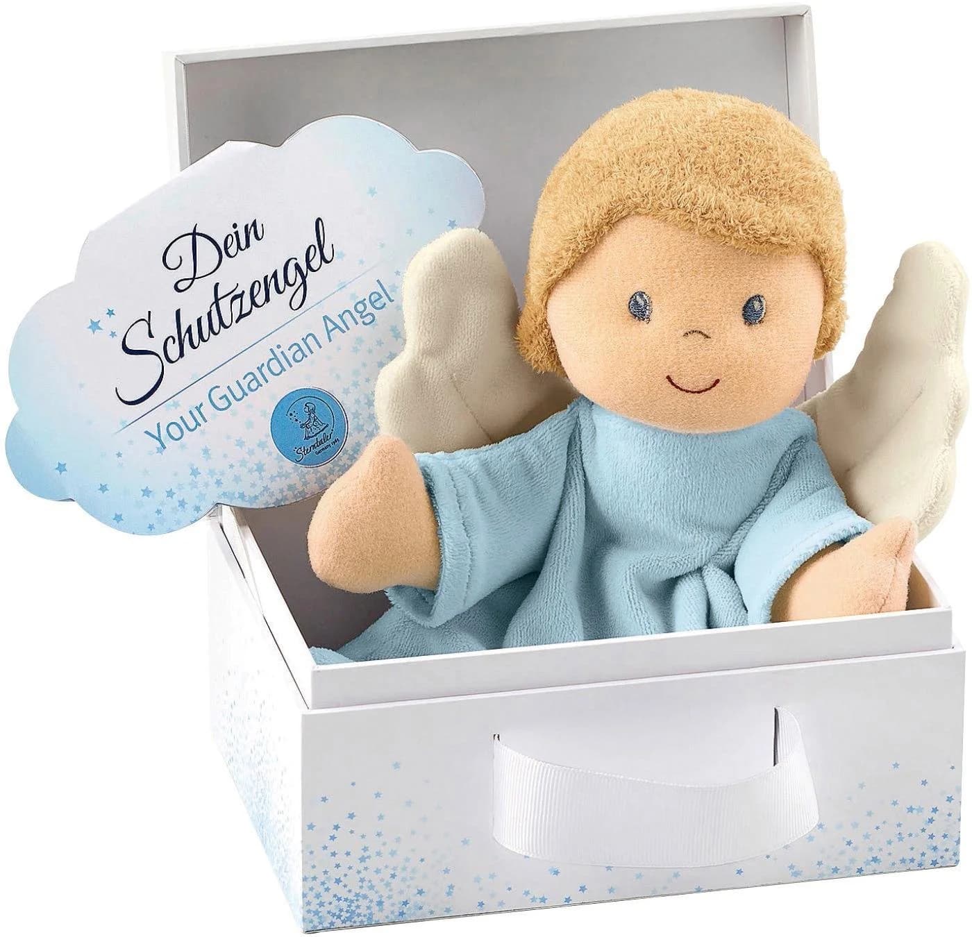 Sterntaler Schmusetuch Schutzengel hellblau mit Rassel und Geschenkbox - Bild 2