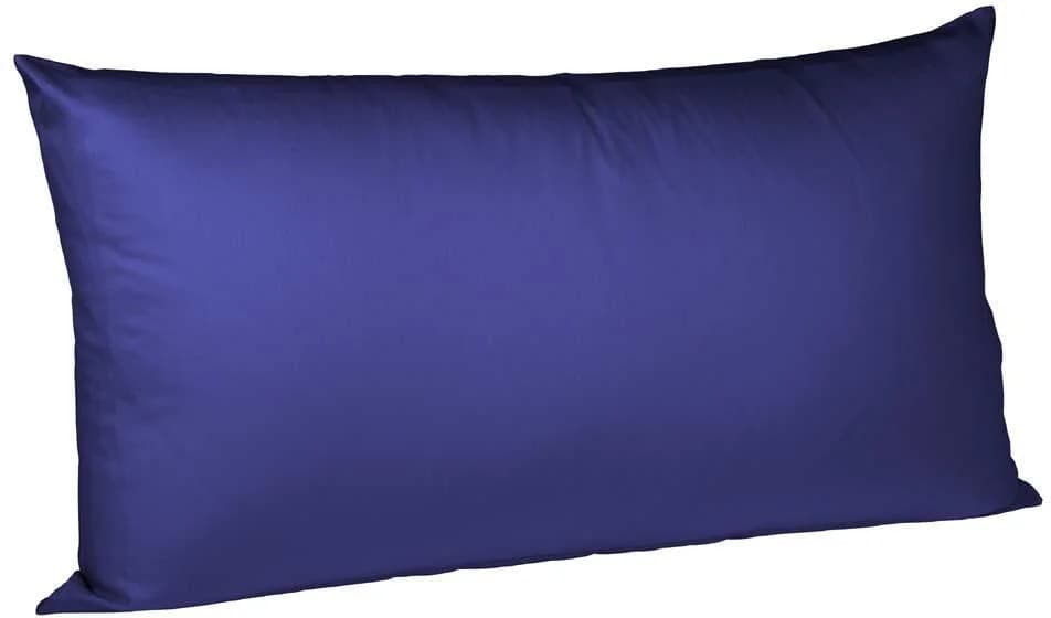 fleuresse Kissenbezug Mako Satin 100% Baumwolle Royal Blau