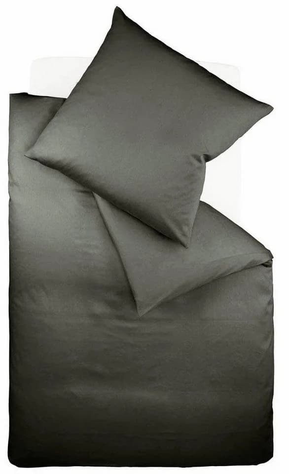 FLEURESSE Bettwäsche Colours Anthrazit Mako-Satin 100% Baumwolle - Bild 2