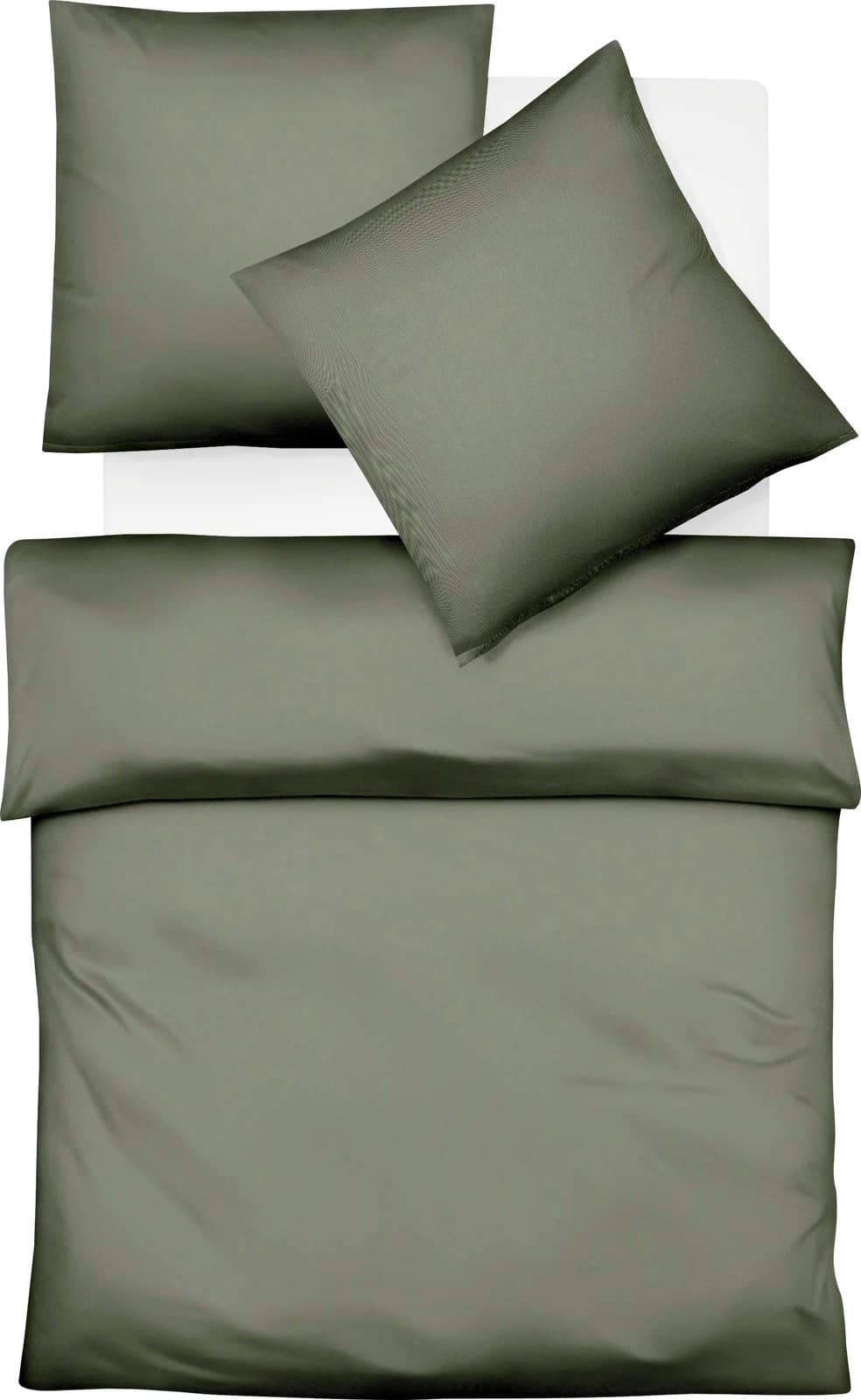 Fleuresse Flanell-Bettwäsche Lech 3089 Oliv 100% Baumwolle
