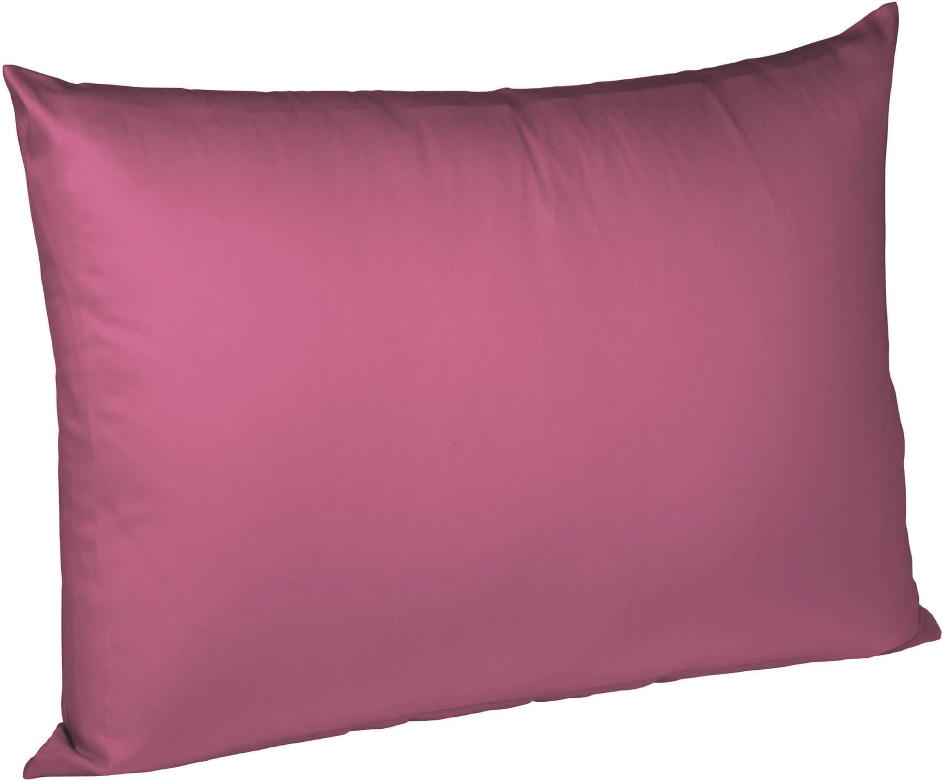 Fleuresse Kissenbezug Colours Mako-Satin Himbeere 100% Baumwolle