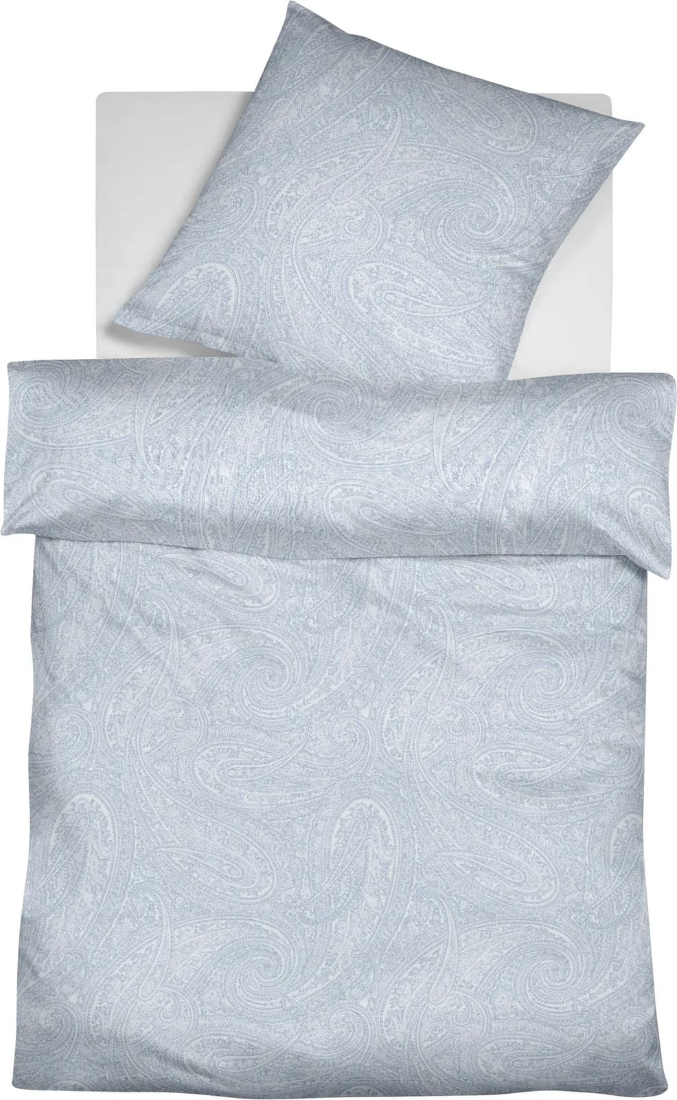 Fleuresse Provence Prestige 344104 Bettwäsche Himmelblau Jacquardgewebte Ornamente