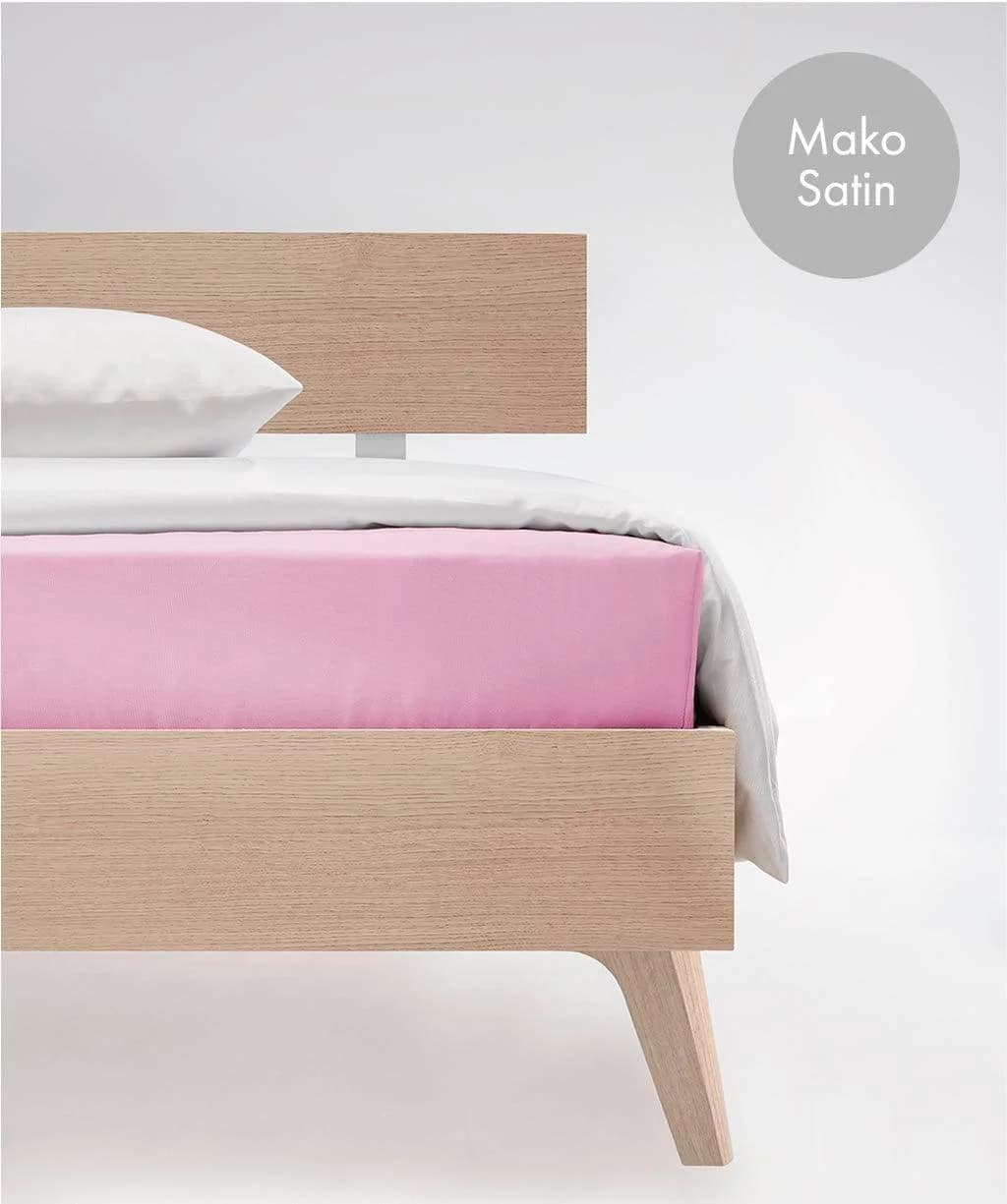 Fleuresse Spannbettlaken Rosé Mako-Satin 100% Baumwolle