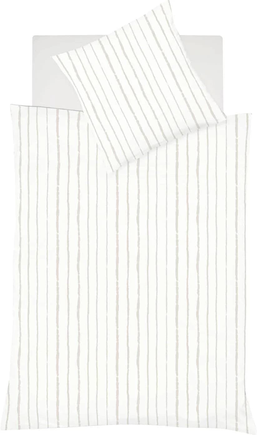 Fleuresse Wendebettwäsche Provence Cassis Beige Leinen