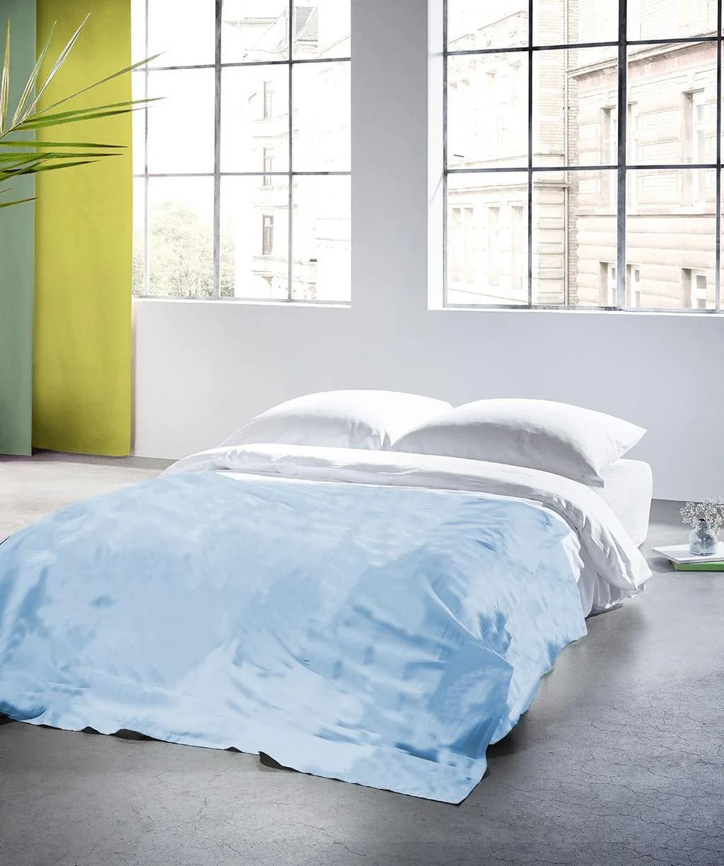 FLEURESSE Plaid Blau Baumwolle Leinen Wohndecke