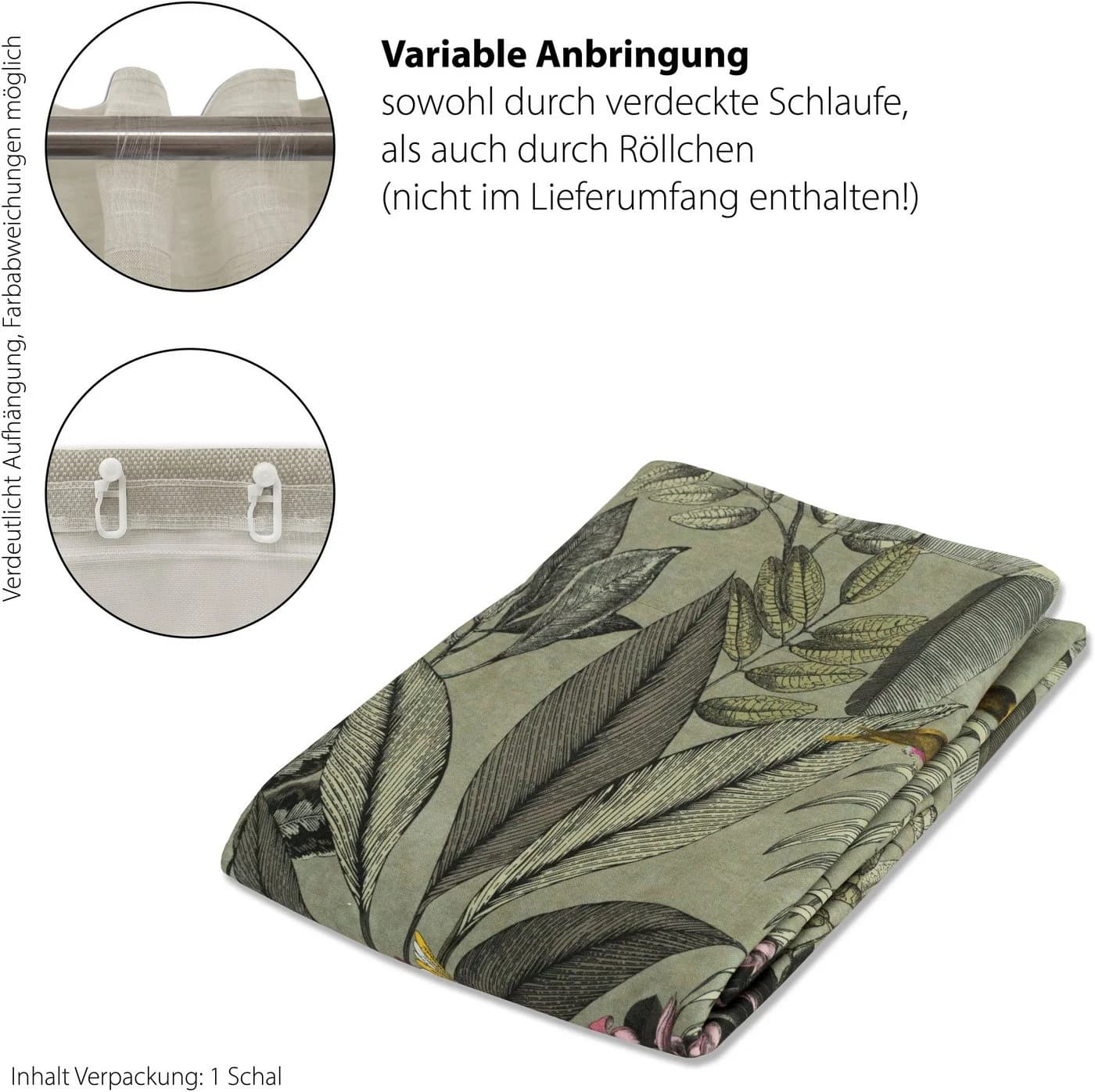 HOMING Vorhang Kelani Blickdicht Grün - Bild 3