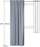 HOMING Verdunklungsvorhang Galdin Grau 140x245cm Bild 5