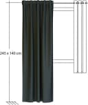 HOMING Verdunkelungsvorhang Galdin Anthrazit Uni Bild 5