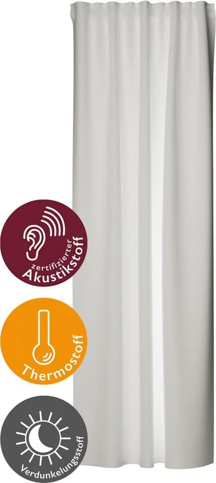 HOMING Verdunkelvorhang Galdin Beige Multifunktionsband Thermo - Bild 2