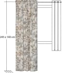 HOMING Gardine Stockholm Grau 140x245cm Polyester Leinen Bild 4