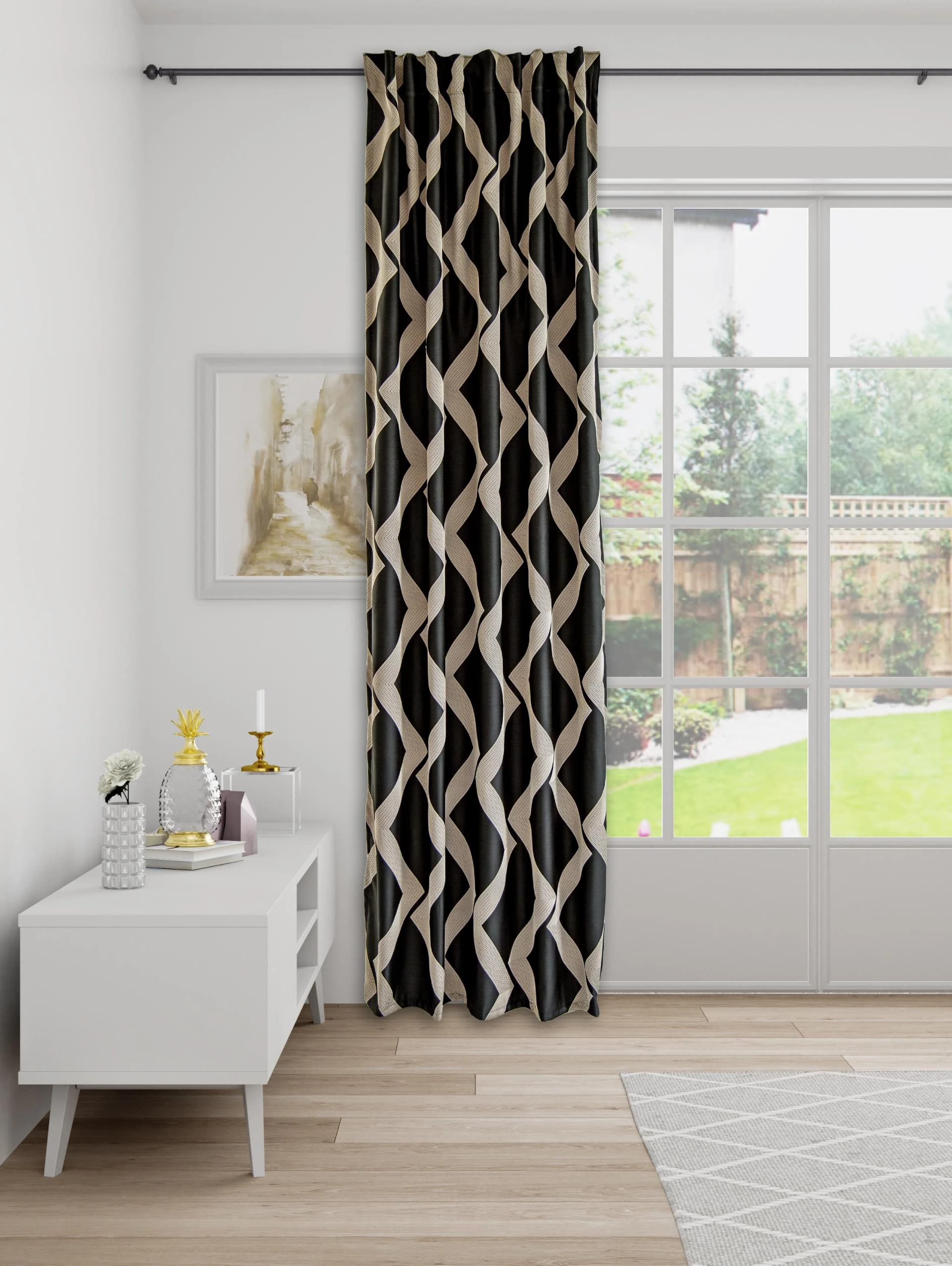 HOMING Vorhang Marla Schwarz 140x245cm Polyester Fertigschal