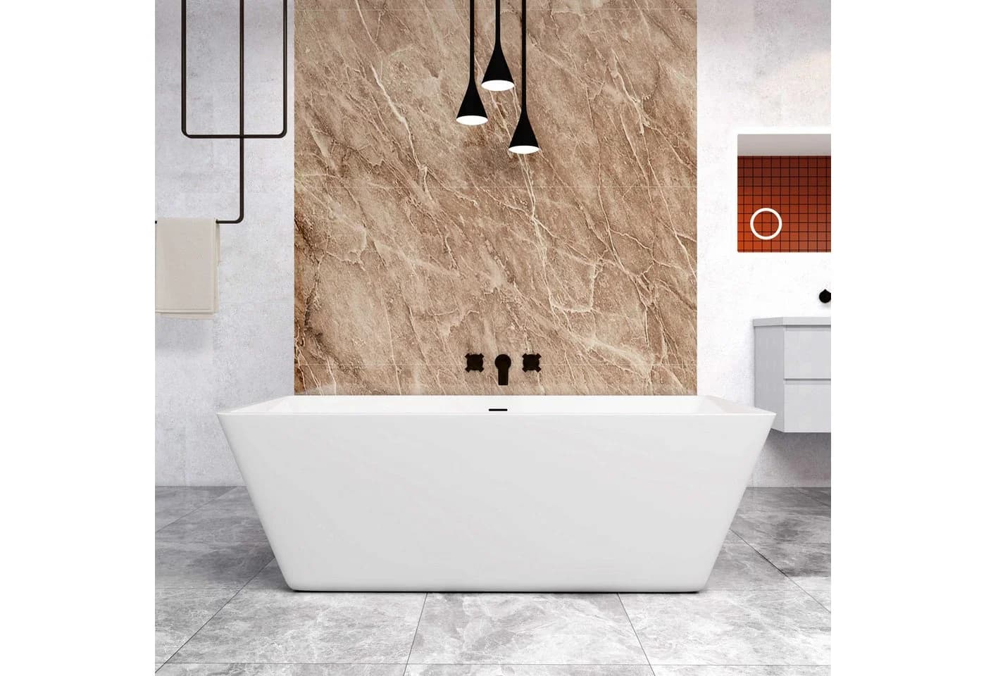 duschspa Acrylbadewanne 150x72 cm weiß Rechteck Modern - Bild 5