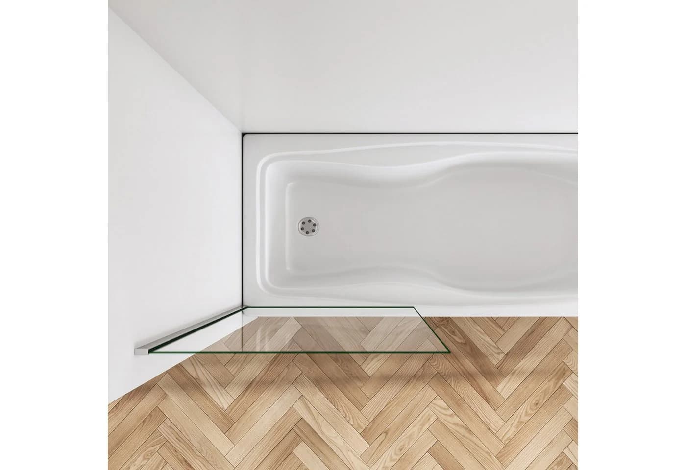 duschspa Badewannenaufsatz 6mm NANO Sicherheitsglas 140cm Höhe - Bild 4