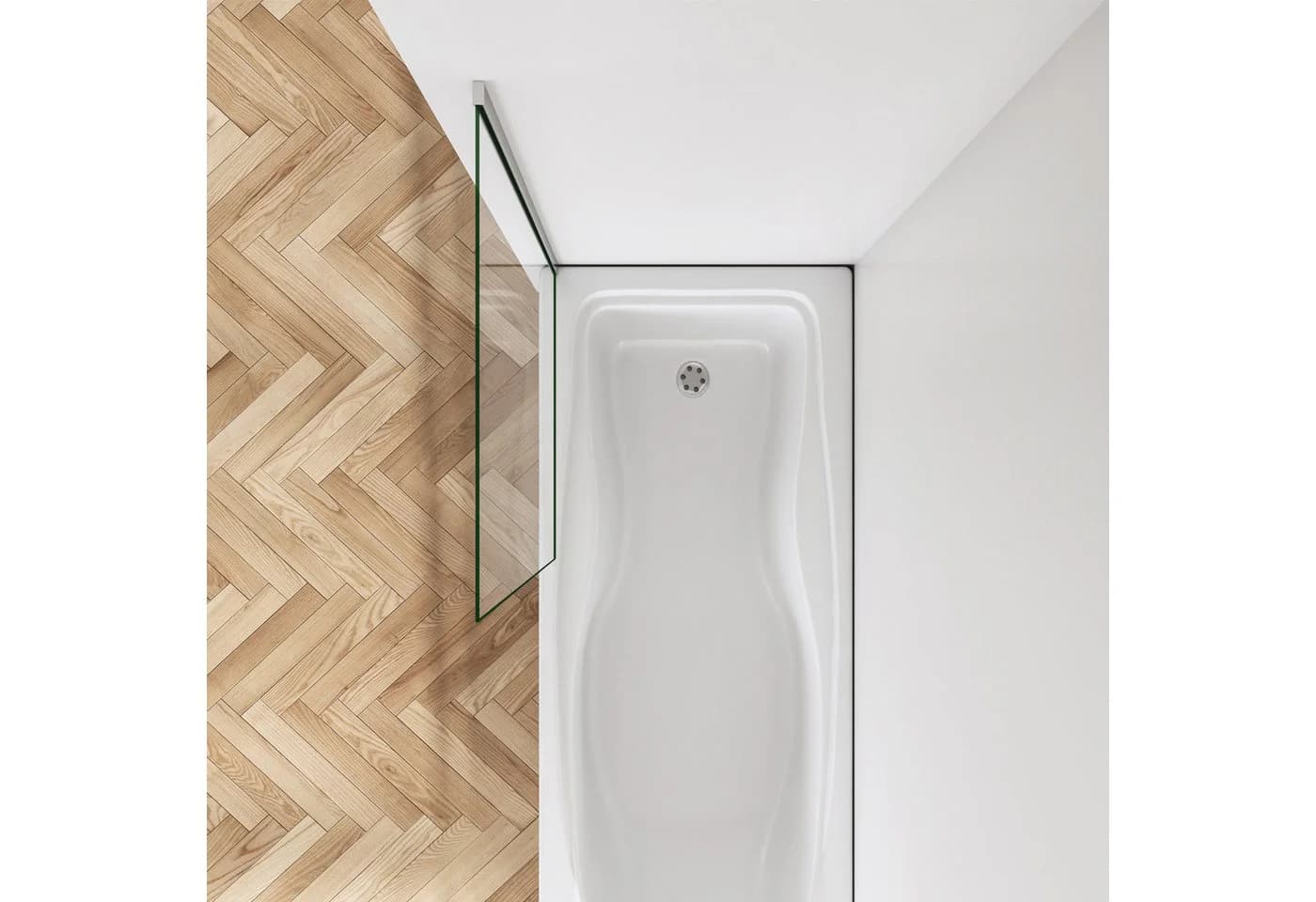 duschspa Badewannenaufsatz 6mm NANO Sicherheitsglas 140cm Höhe - Bild 5