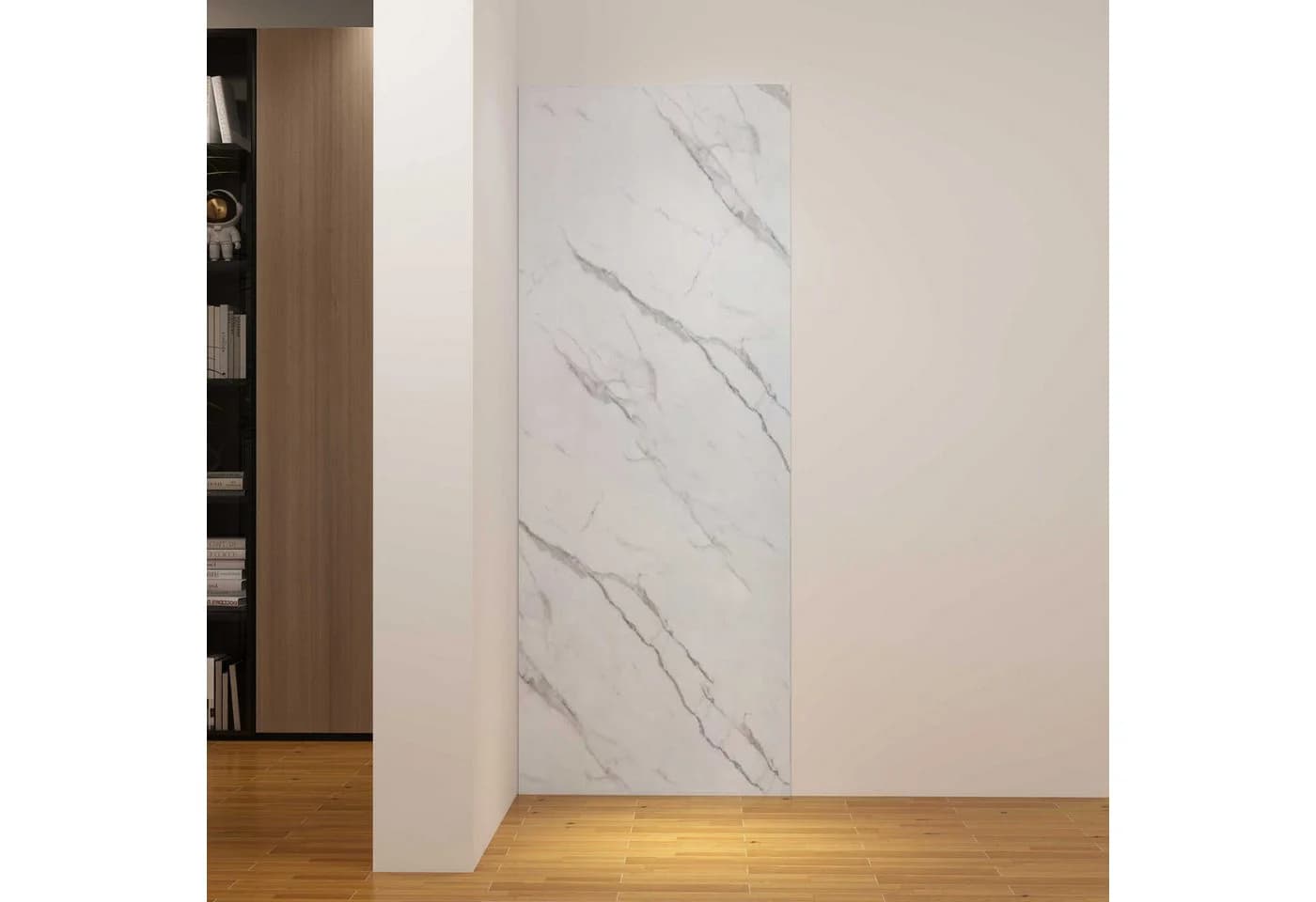 duschspa Duschrückwand 3mm Weiß Steinmuster PE-Aluminium - Bild 2
