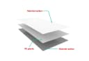 duschspa Duschrückwand 3mm Weiß Steinmuster PE-Aluminium Bild 4