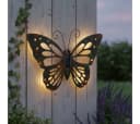 abc HOME Gartenfigur Wanddeko Schmetterling mit Solarpanel und LED Bild 2