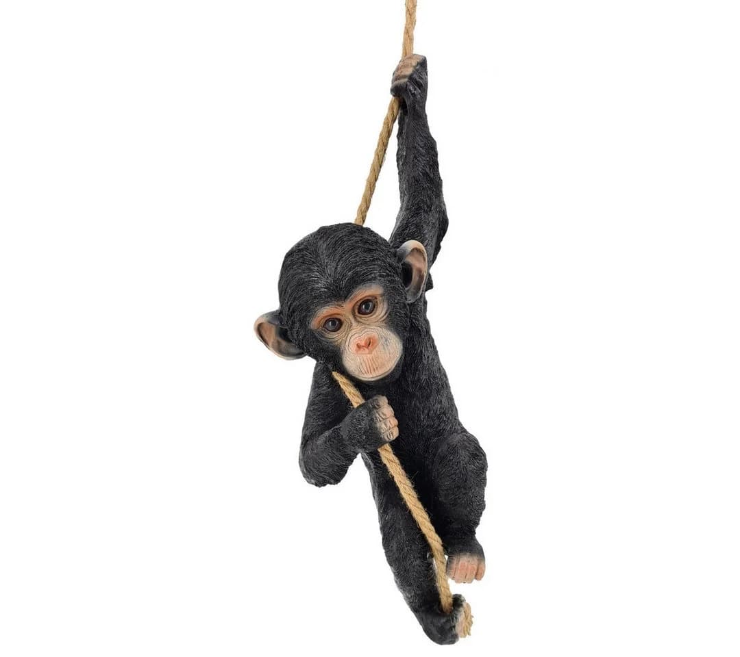 abc HOME Dekofigur Affe am Seil Polyresin