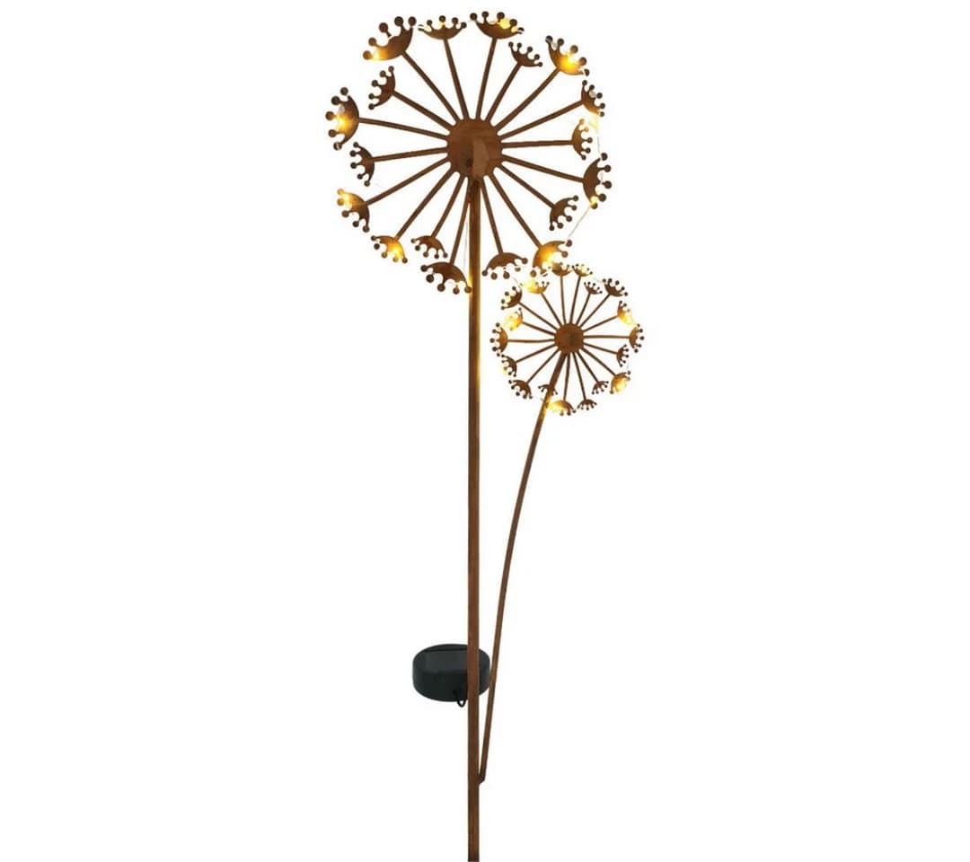 abc HOME Gartenstecker Pusteblumen Solar LED 114 cm