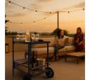 abc HOME Servierwagen Outdoor Anthrazit Holzoptik mit Flaschenhalterungen Bild 2