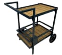 abc HOME Servierwagen Outdoor Anthrazit Holzoptik mit Flaschenhalterungen Bild 3
