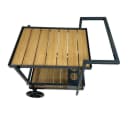 abc HOME Servierwagen Outdoor Anthrazit Holzoptik mit Flaschenhalterungen Bild 4