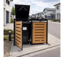 abc HOME Mülltonnenbox 2er Anthrazit Stahl Bild 2