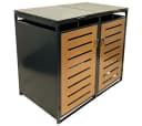 abc HOME Mülltonnenbox 2er Anthrazit Stahl Bild 4
