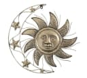 abc HOME Solar Wanddeko Metall Sonne Mond Sterne mit Lichtsensor Bild 1