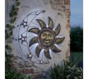 abc HOME Solar Wanddeko Metall Sonne Mond Sterne mit Lichtsensor Bild 2