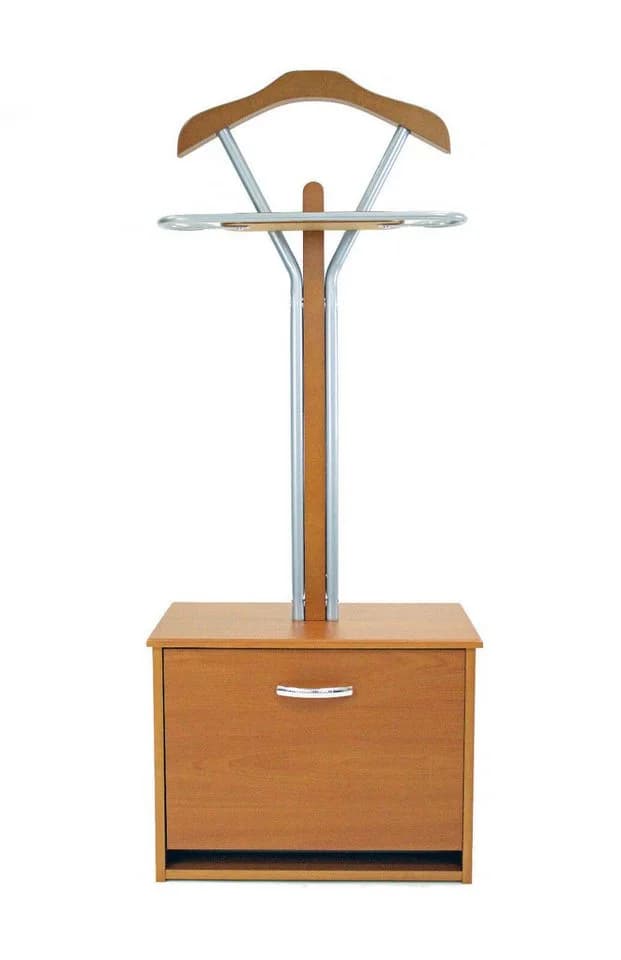 abc HOME Kleiderständer mit Schuhfach Holz Hell-Braun