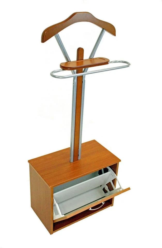 abc HOME Kleiderständer mit Schuhfach Holz Hell-Braun - Bild 2