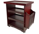 abc HOME Beistellwagen Multifunktionswagen 4 Ablageflächen Mahagoni Bild 2