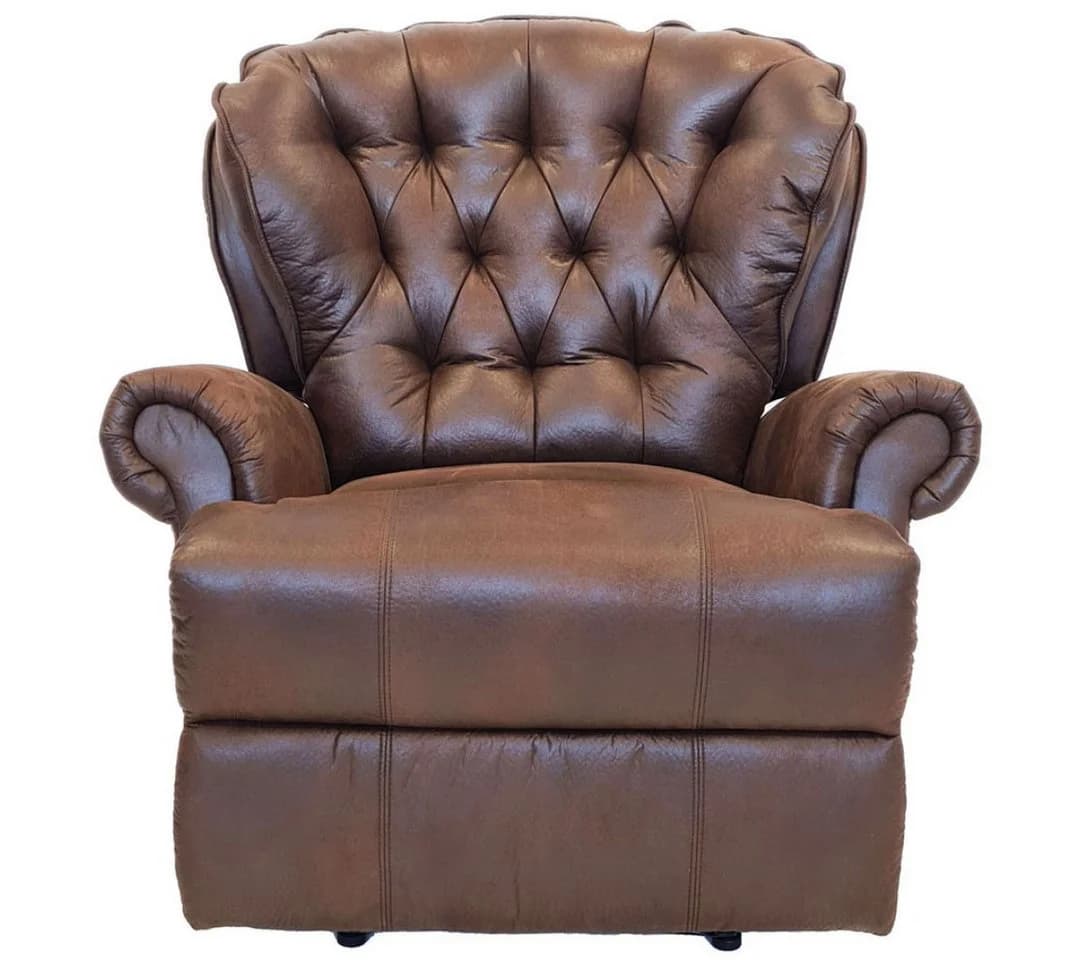 abc HOME Sessel PU mit Massage, Aufsteh- und Liegefunktion Braun